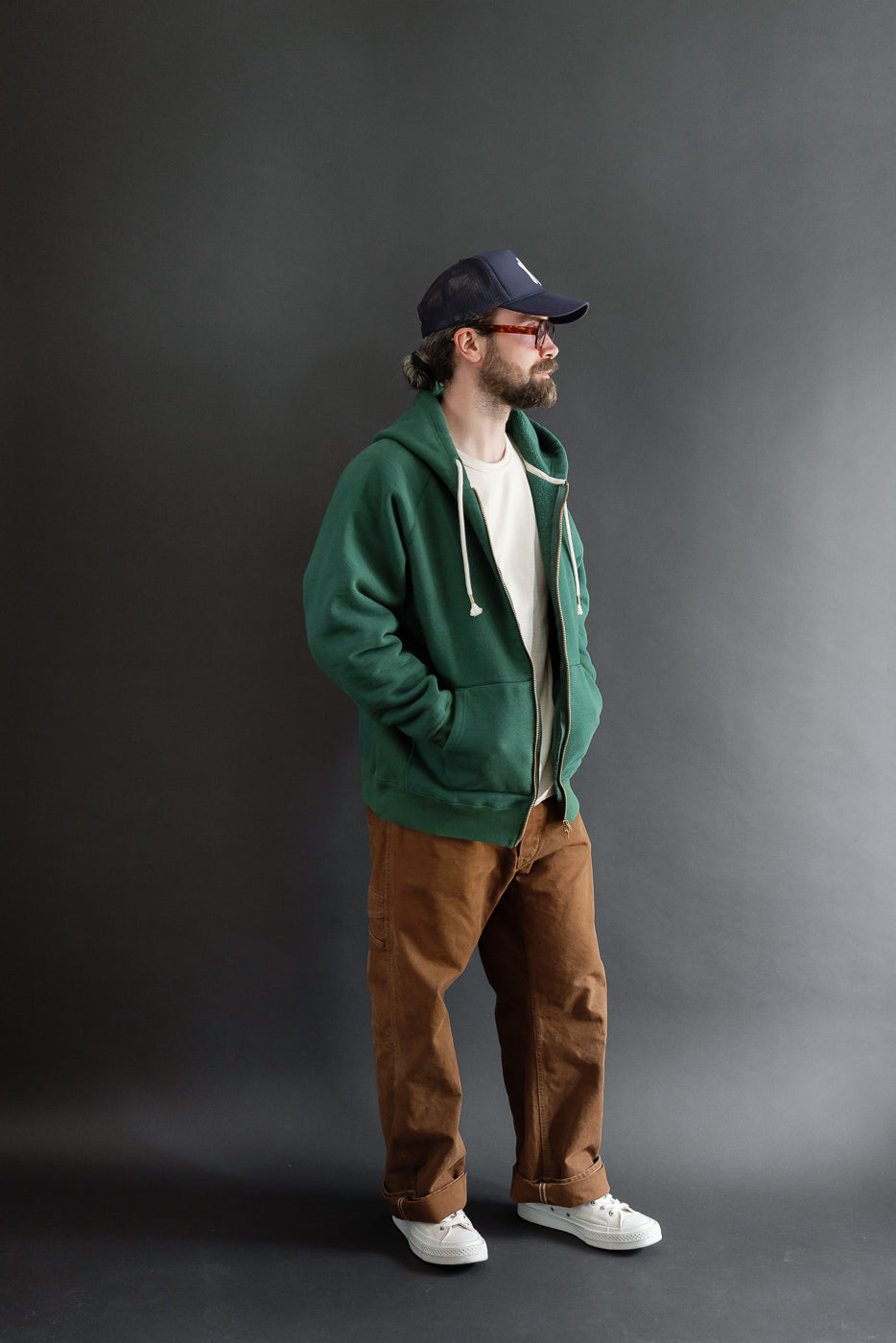 Full body side view of a 5'9