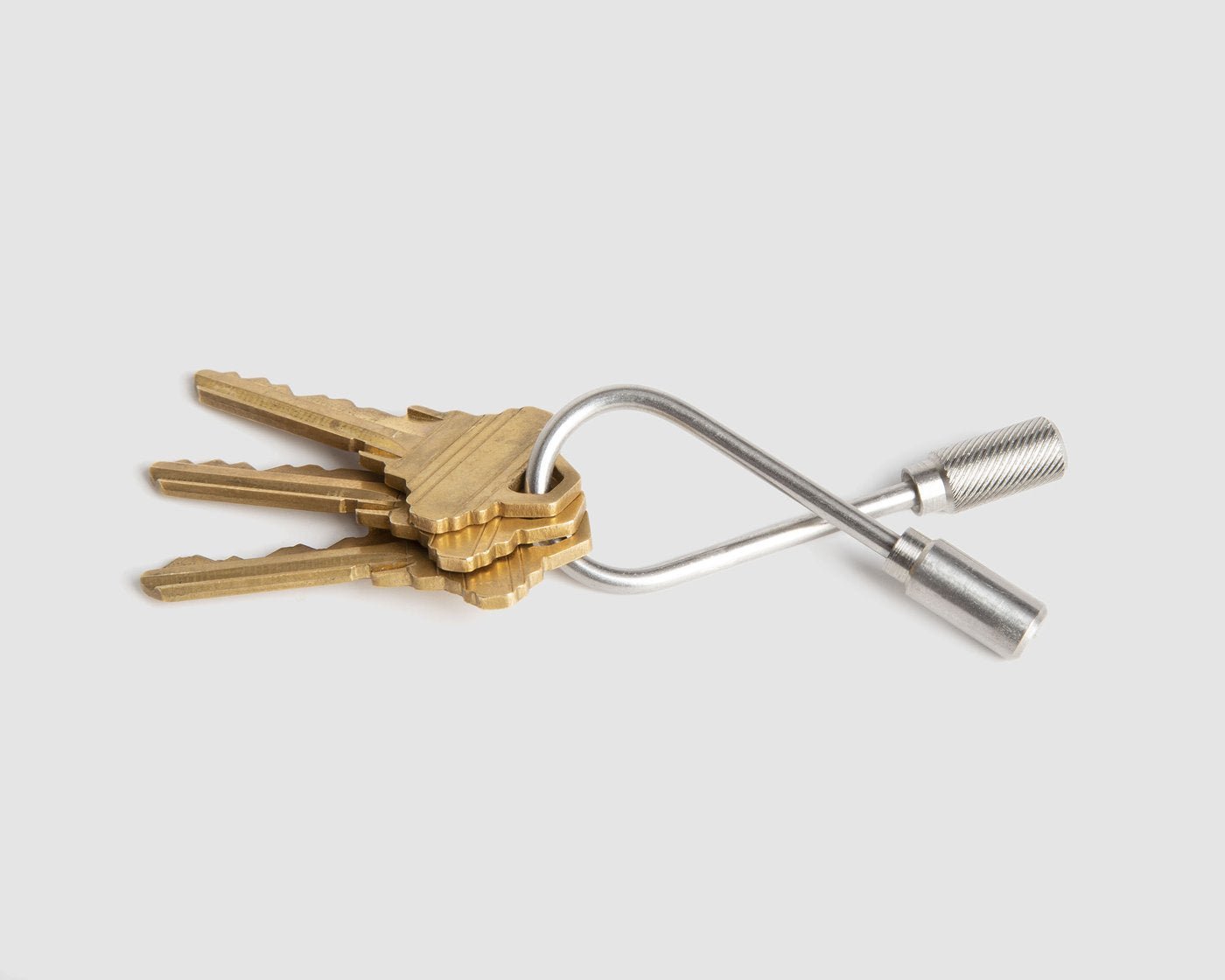Closed Helix Keyring - Steel