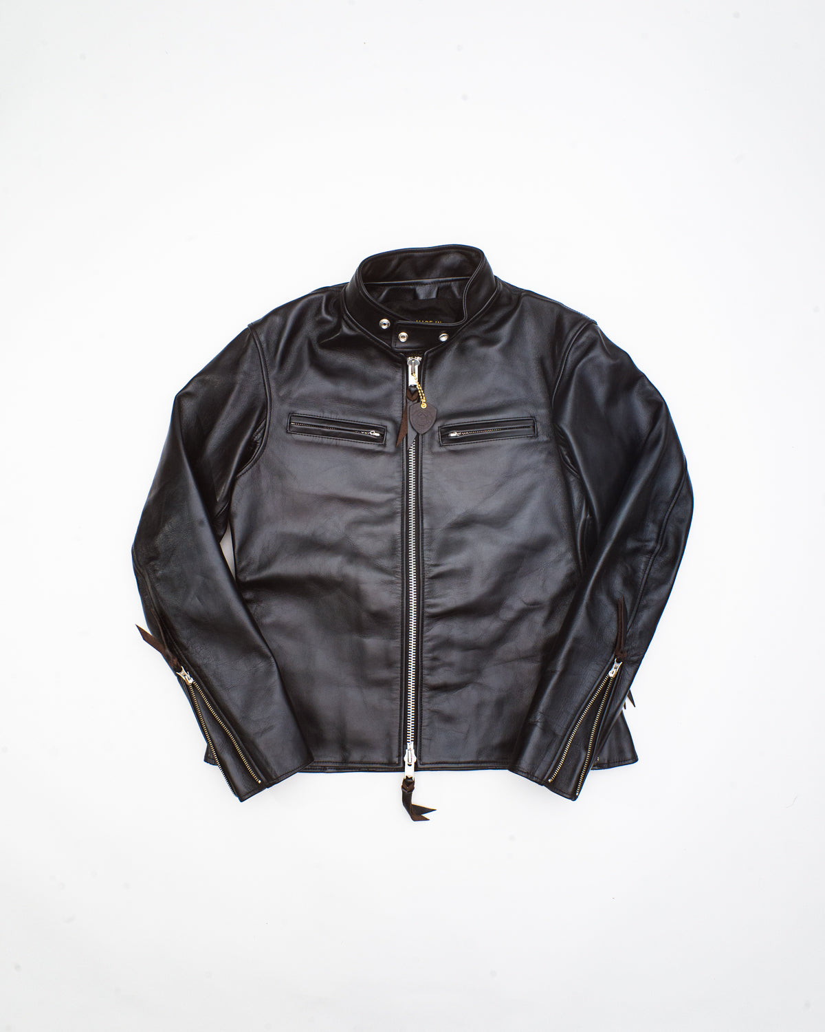 IHSH-35 - Japanese Horsehide Rider’s Jacket - Black (Tea-Core Dyed)
