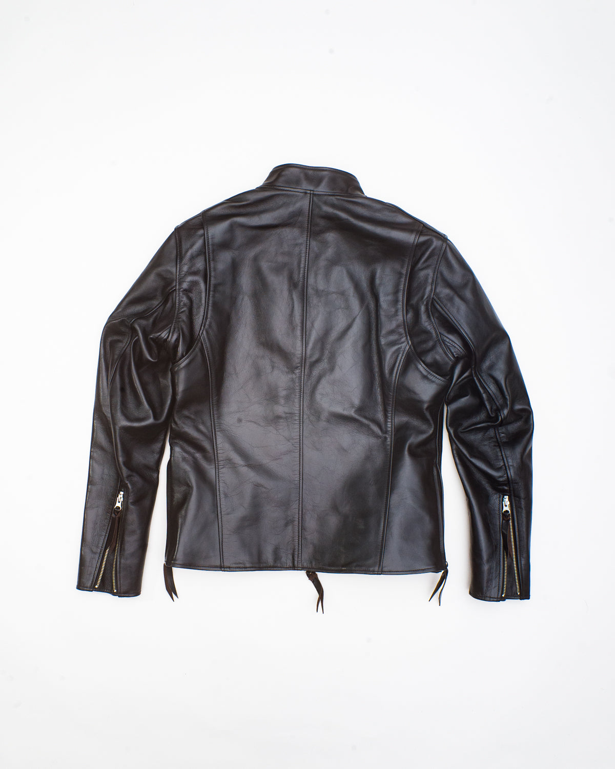IHSH-35 - Japanese Horsehide Rider’s Jacket - Black (Tea-Core Dyed)