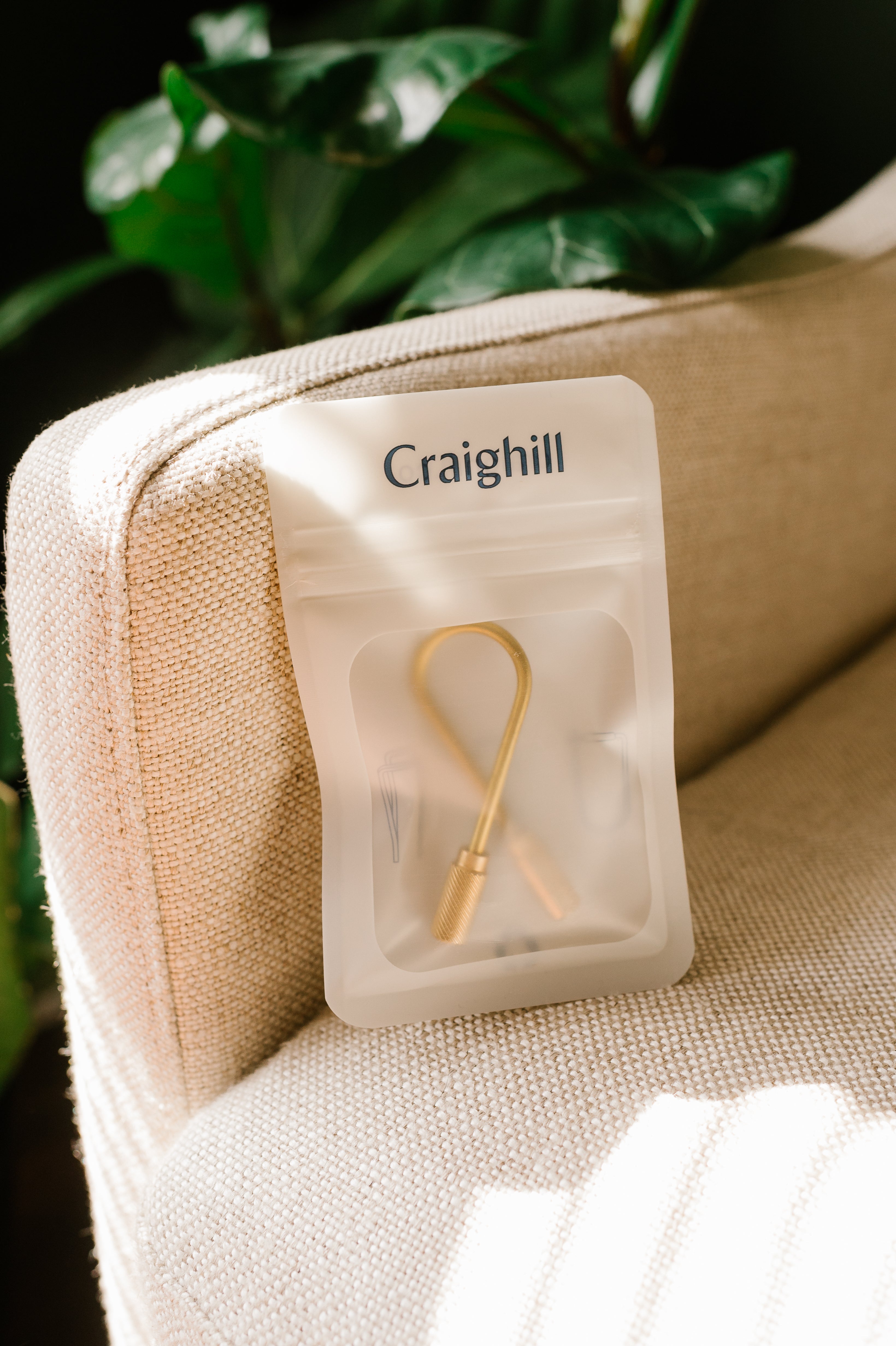 Closed Helix Keyring - Brass
