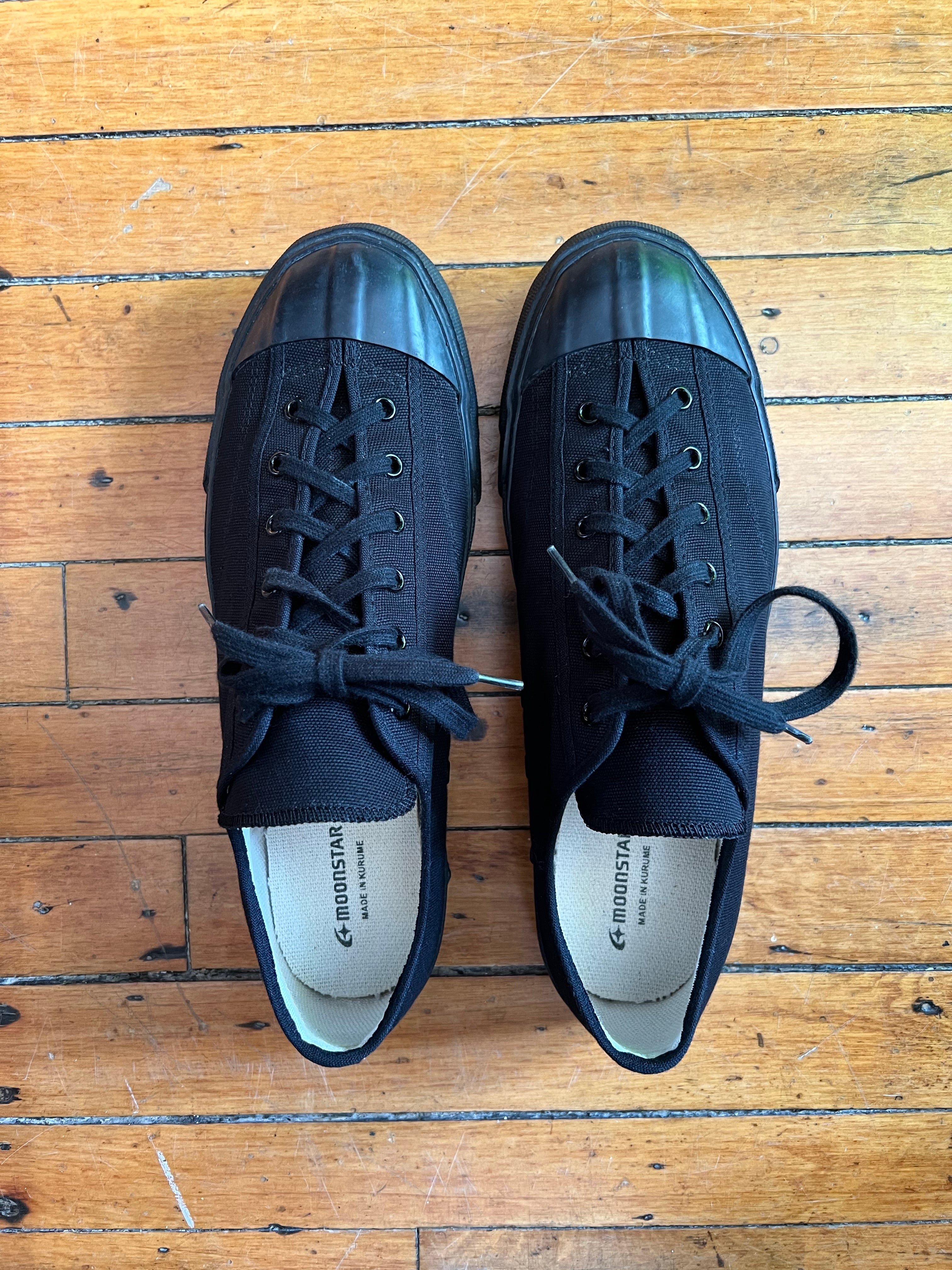 Gently Used Moonstar Gym Classic Sneakers - Black Mono - Size: 10
