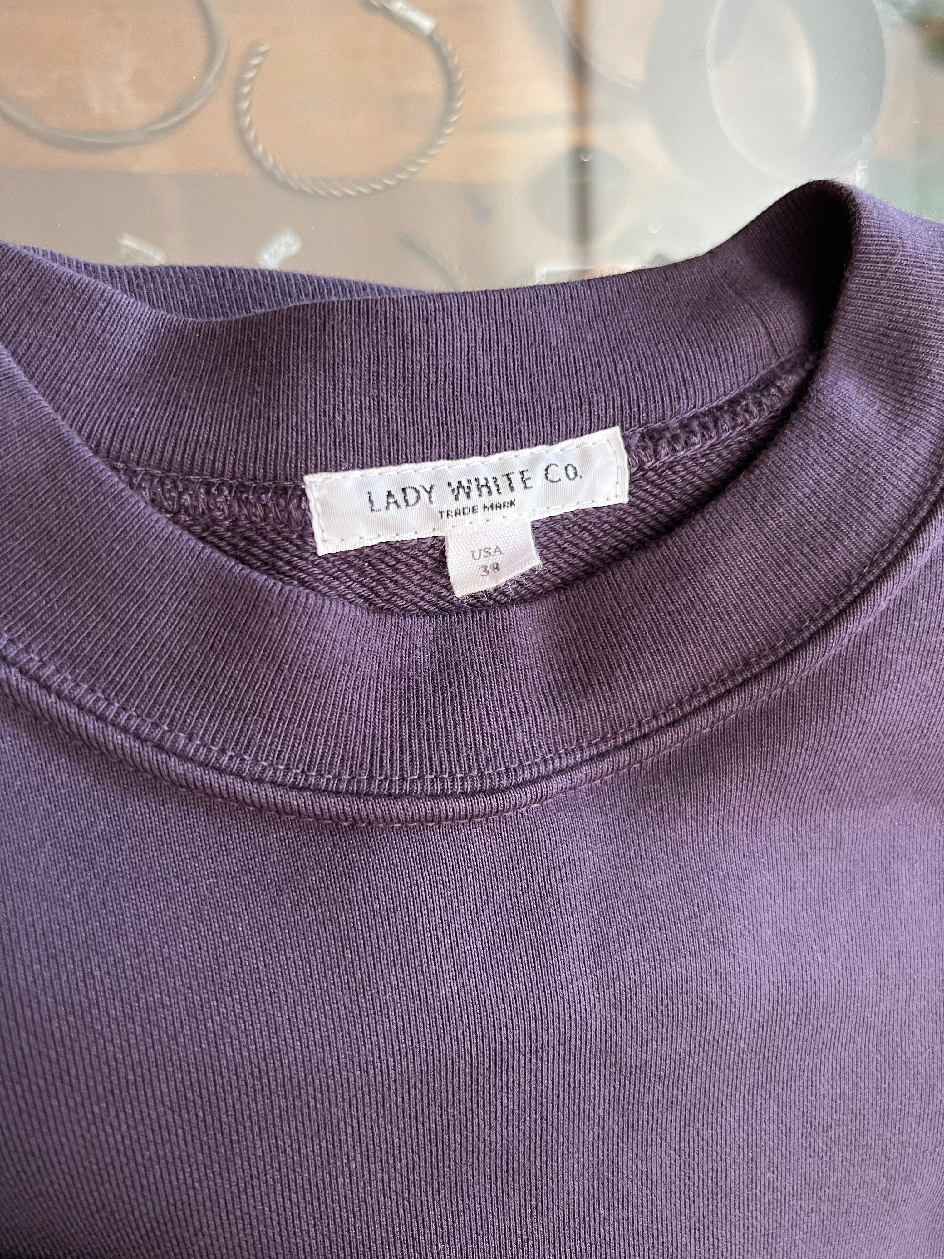 Gently Used Lady White Co. Relaxed Sweatshirt - 38/Medium - Eggplant Purple