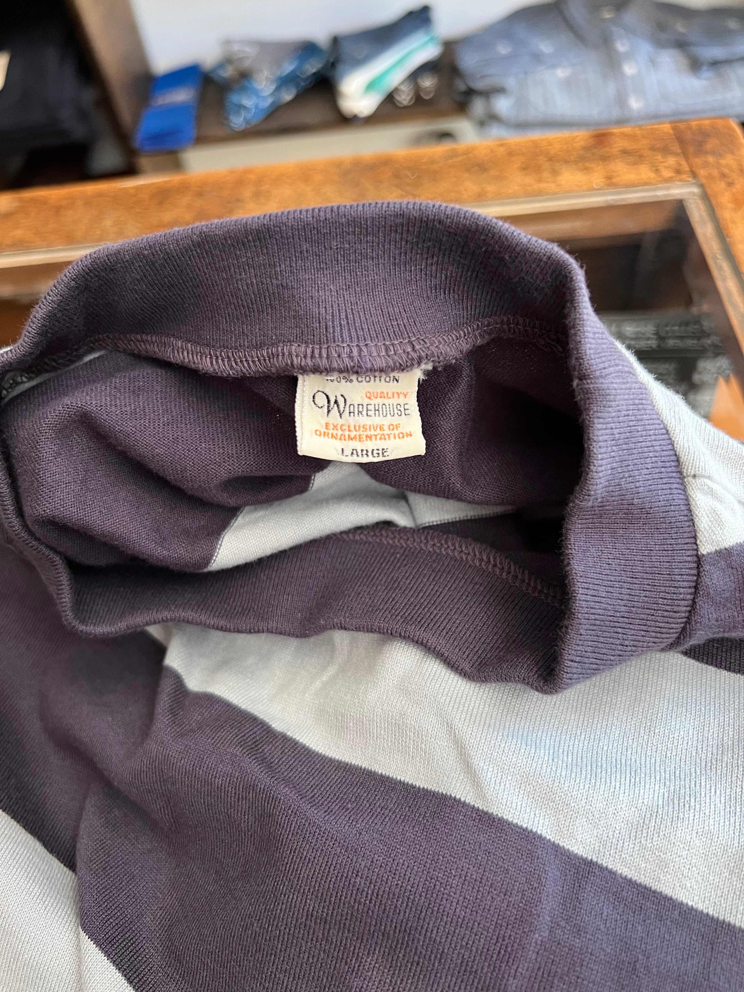 Gently Used Warehouse & Co Lot 4089 Tee - Large - Navy/Sax