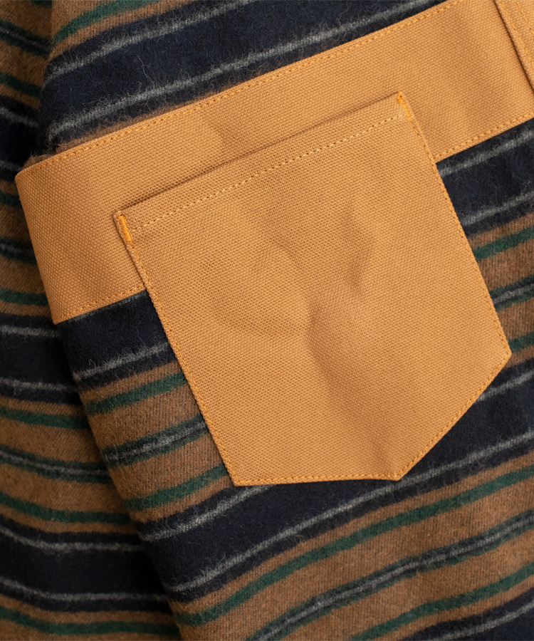 Fargo Rider Jacket - Smithson Canvas, Stripe Lining