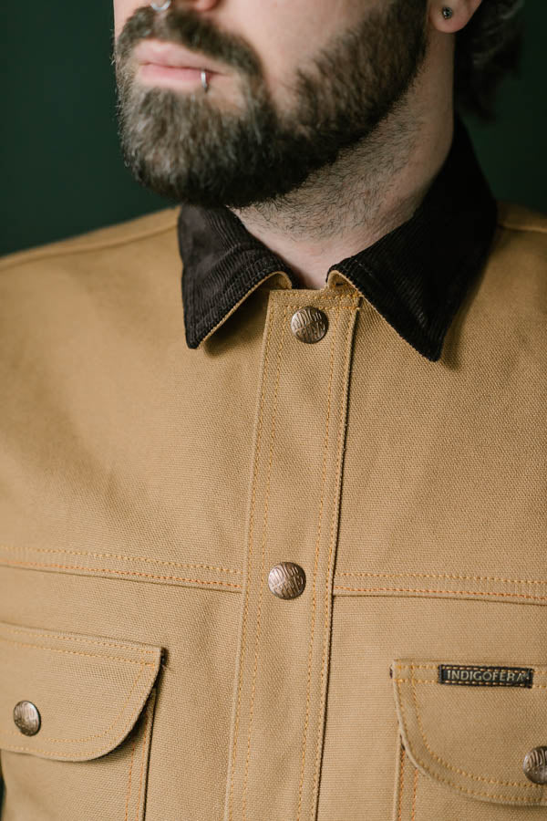 Fargo Rider Jacket - Smithson Canvas, Stripe Lining