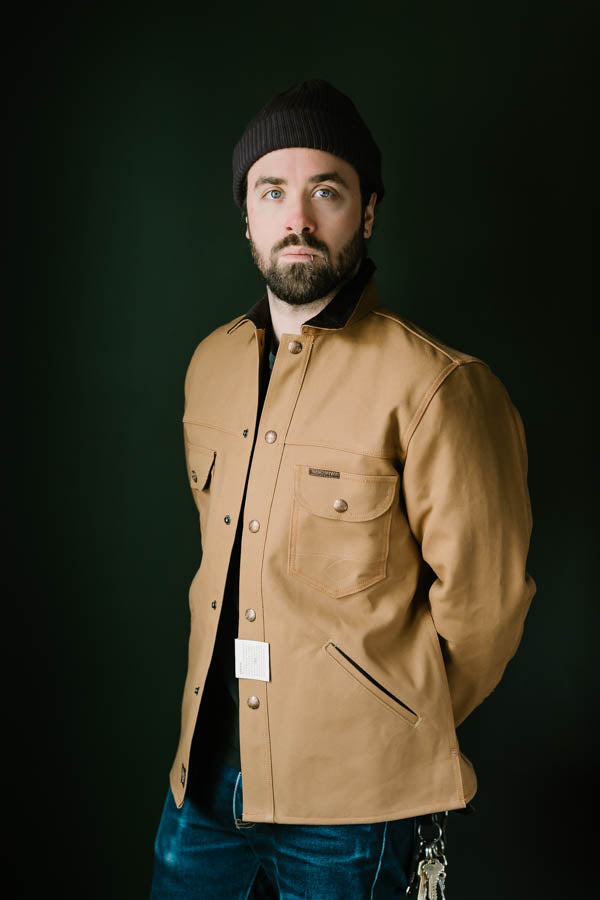 Fargo Rider Jacket - Smithson Canvas, Stripe Lining