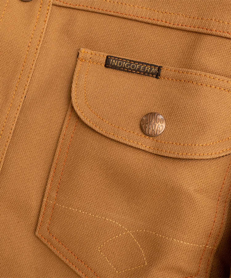 Fargo Rider Jacket - Smithson Canvas, Stripe Lining