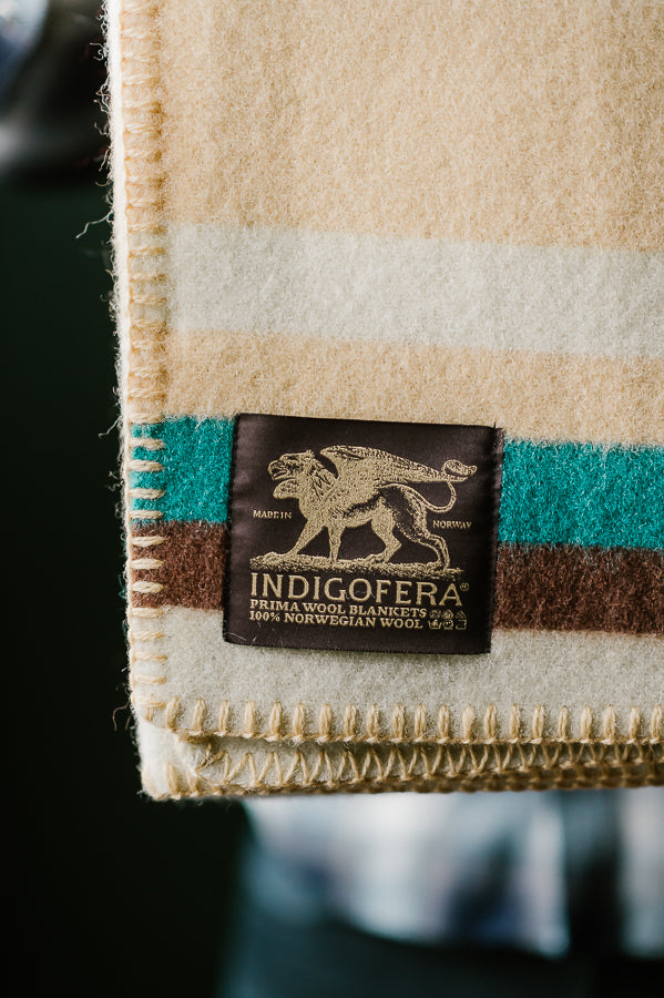 Scioto Blanket - Beige, Brown, Green, Red