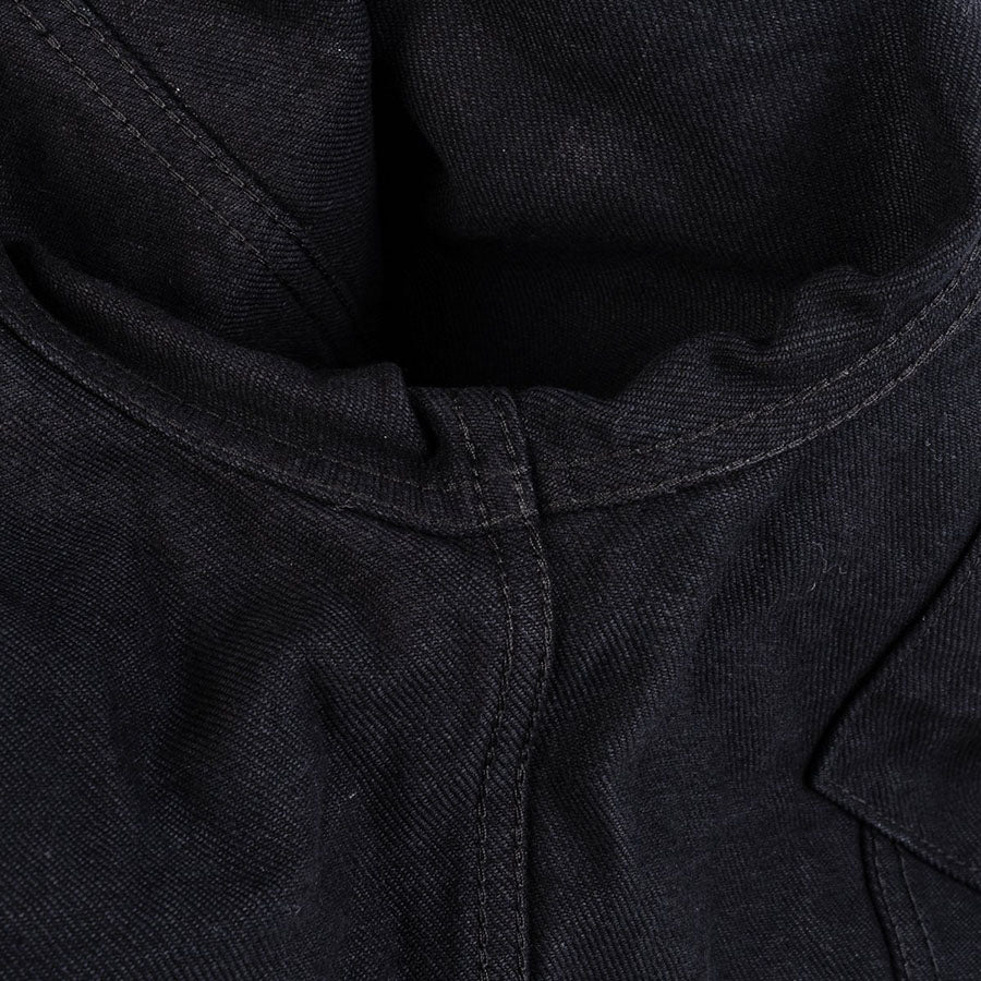 IHJ-86-BLK - 14oz Selvedge Denim Modified Type III Jacket - Black/Black
