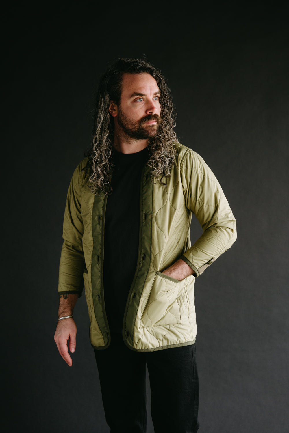 IHM-38-OLV - 5oz Quilted Lining M-51 Type Field Coat - Olive