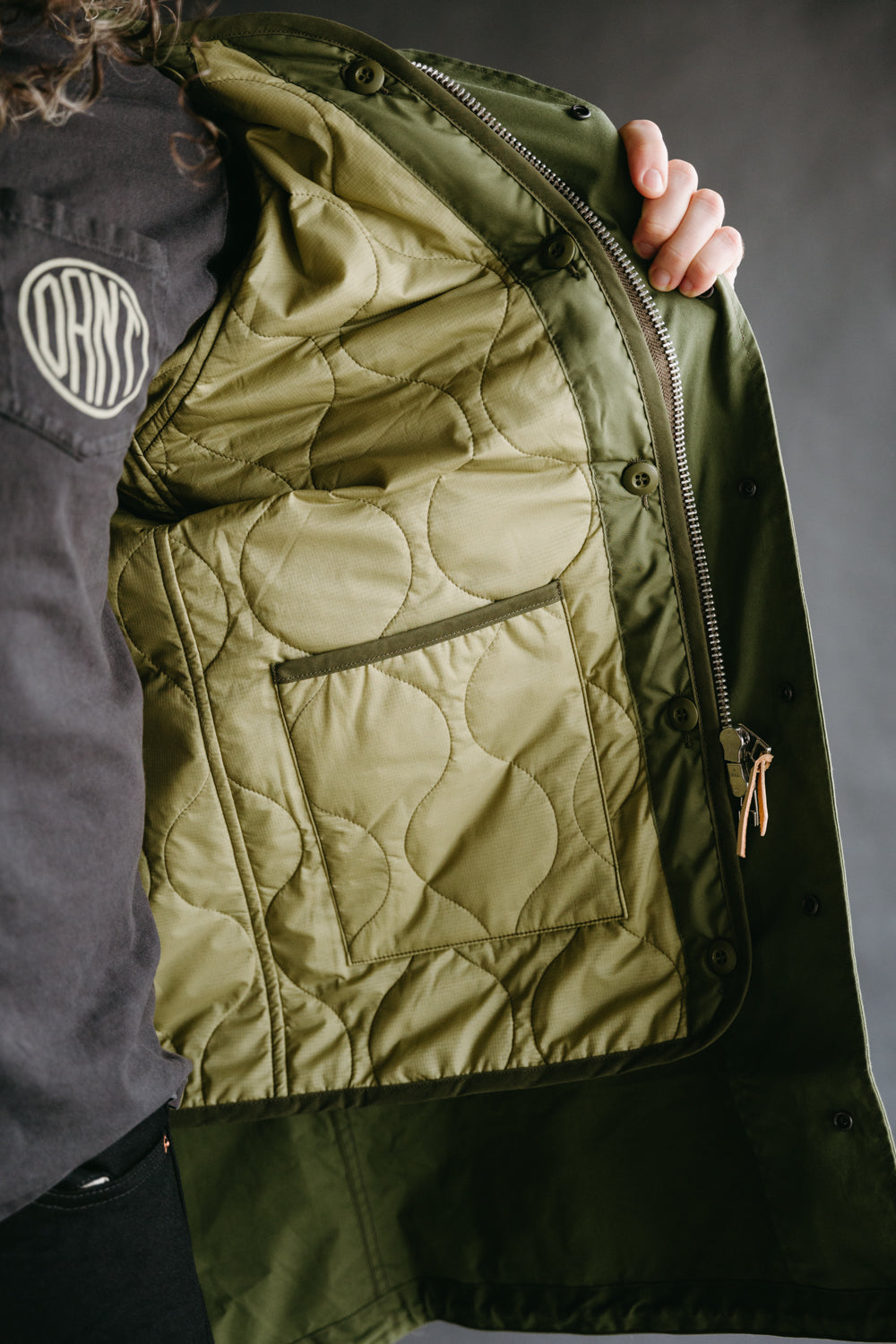 IHM-38-OLV - 5oz Quilted Lining M-51 Type Field Coat - Olive