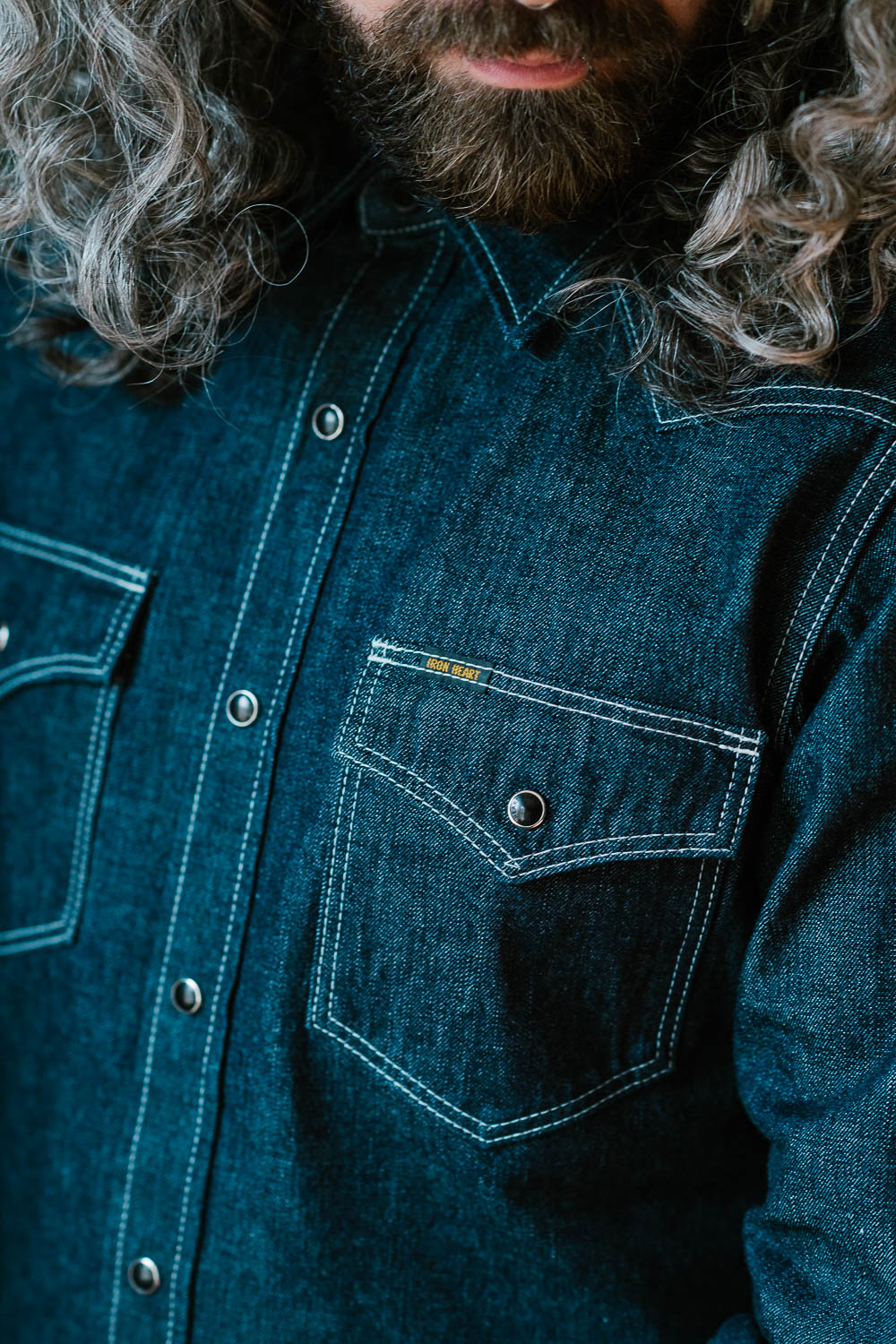 IHSH-320-IND - 10oz Selvedge Denim Western Shirt - Indigo | Dant IHSH-320-IND - 10oz Selvedge Denim Western Shirt - Indigo | Dant