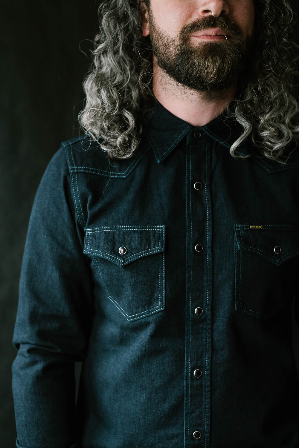 IHSH-321-OD - 10oz Selvedge Denim Western Shirt - Indigo IHSH-321-OD - 10oz Selvedge Denim Western Shirt - Indigo