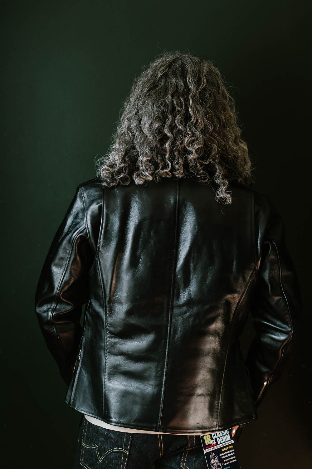IHSH-35 - Japanese Horsehide Rider’s Jacket - Black (Tea-Core Dyed)