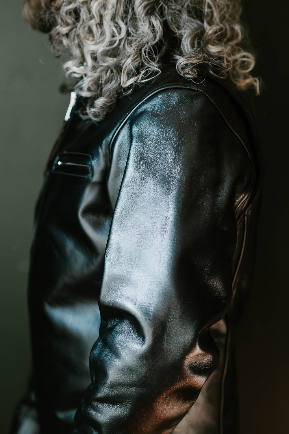 IHSH-35 - Japanese Horsehide Rider’s Jacket - Black (Tea-Core Dyed)