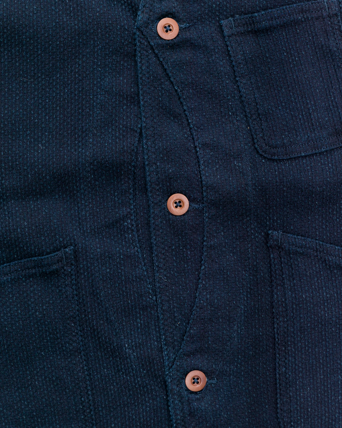 04-062 - Sashiko Hunting Vest - Indigo