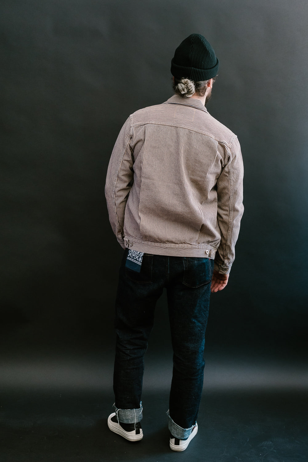 MJK1040M31 - 12.7oz - Hinoki Dyed Hickory Type II Jacket - Indigo, Beige