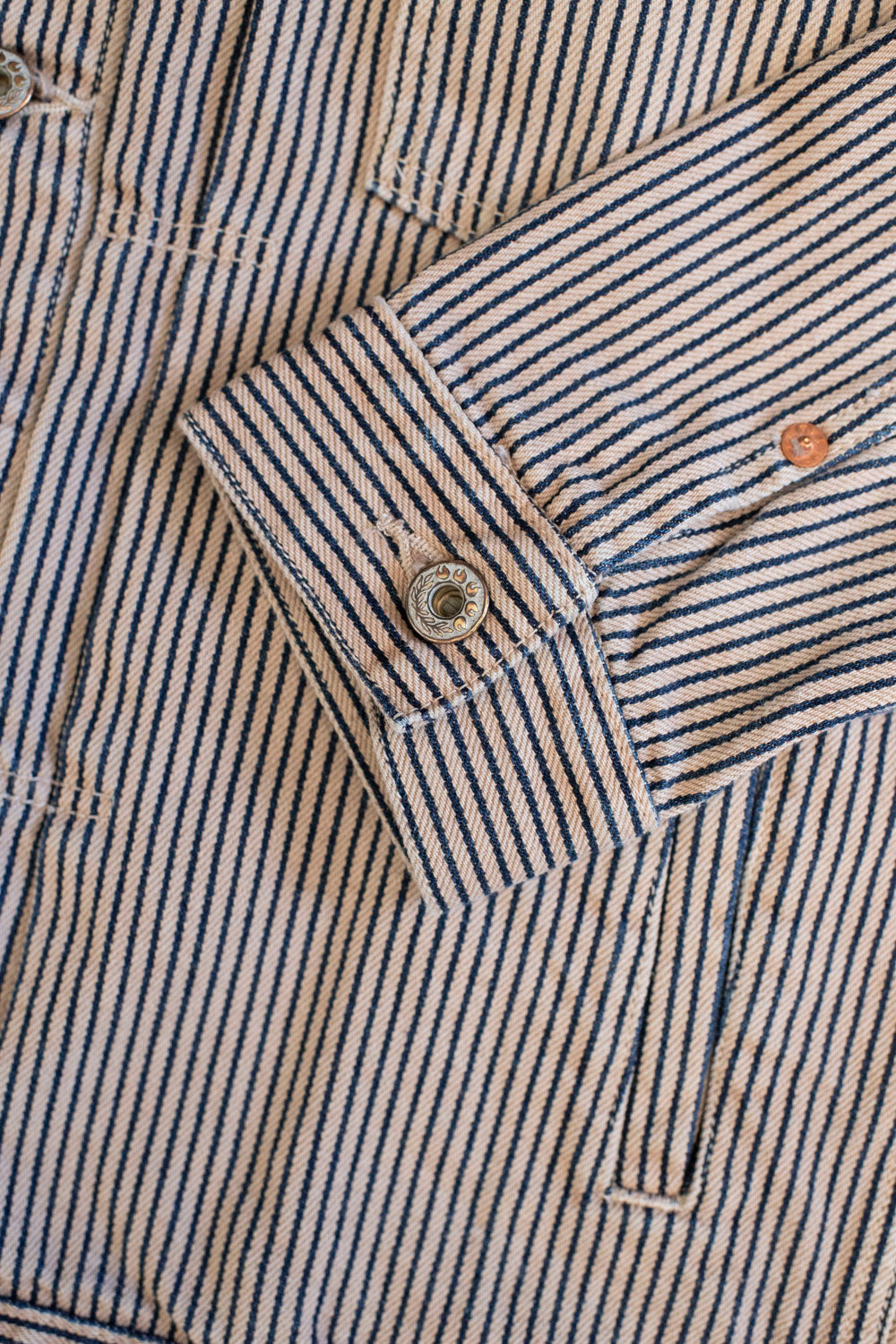 MJK1040M31 - 12.7oz - Hinoki Dyed Hickory Type II Jacket - Indigo, Beige