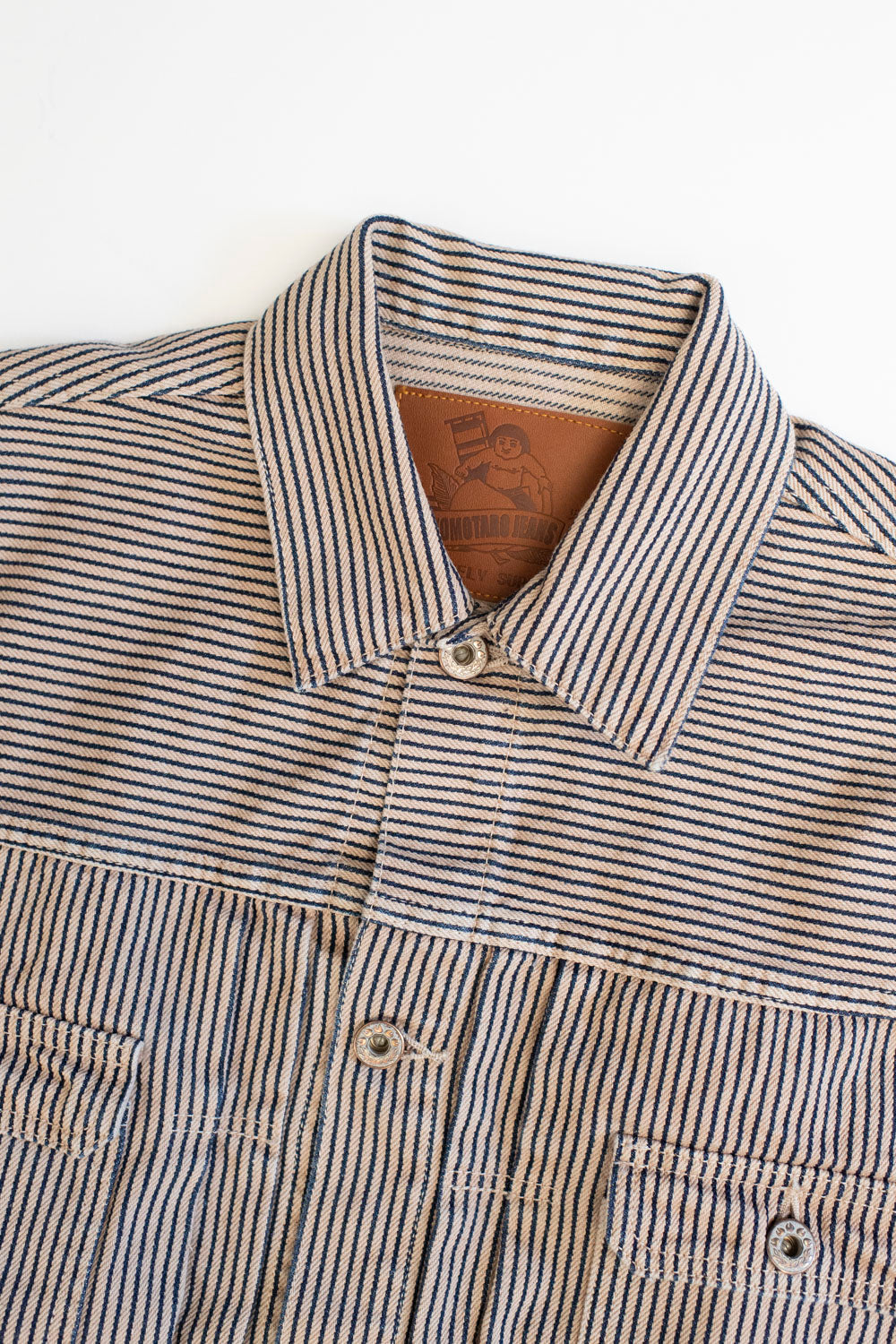 MJK1040M31 - 12.7oz - Hinoki Dyed Hickory Type II Jacket - Indigo, Beige