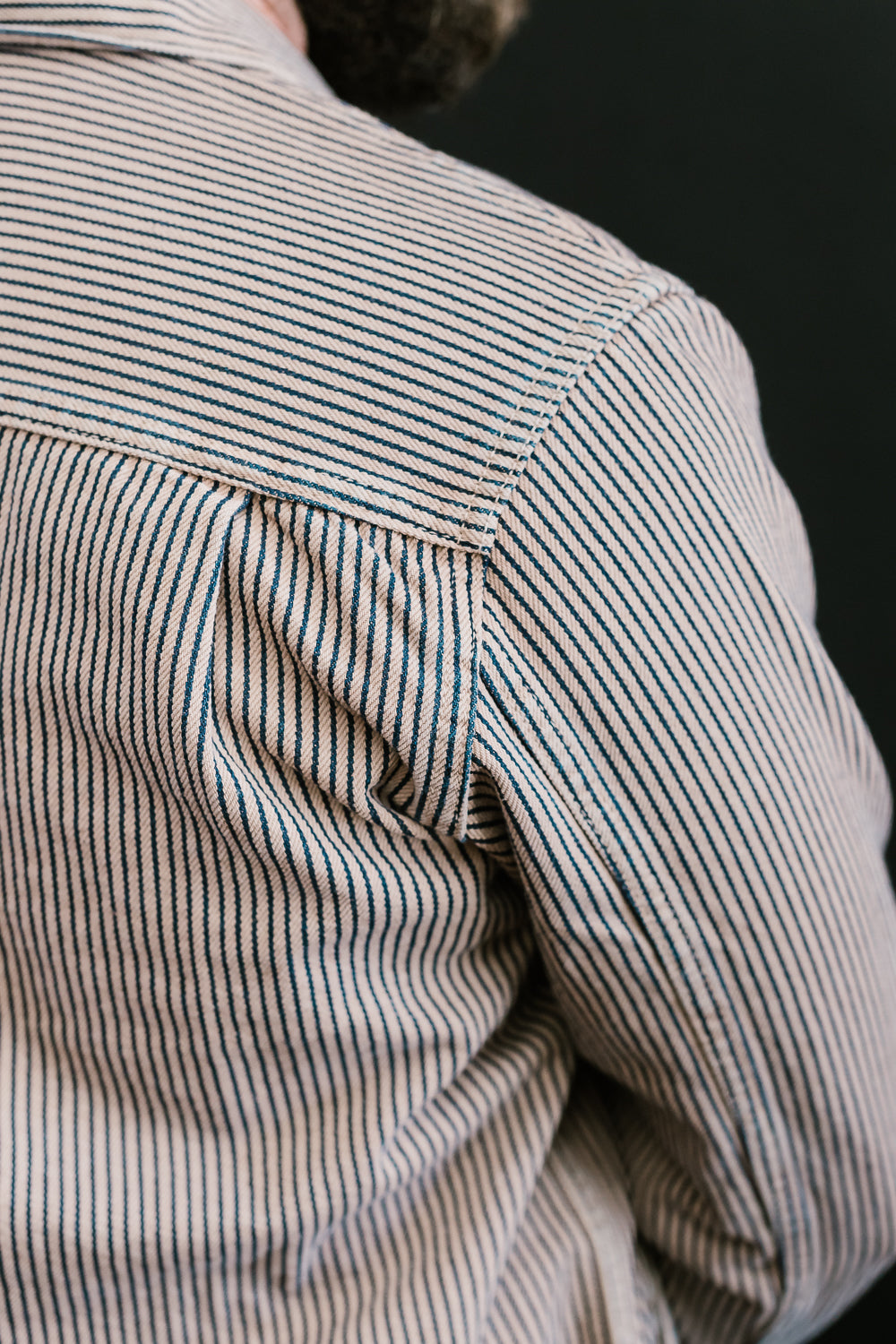 MJK1040M31 - 12.7oz - Hinoki Dyed Hickory Type II Jacket - Indigo, Beige