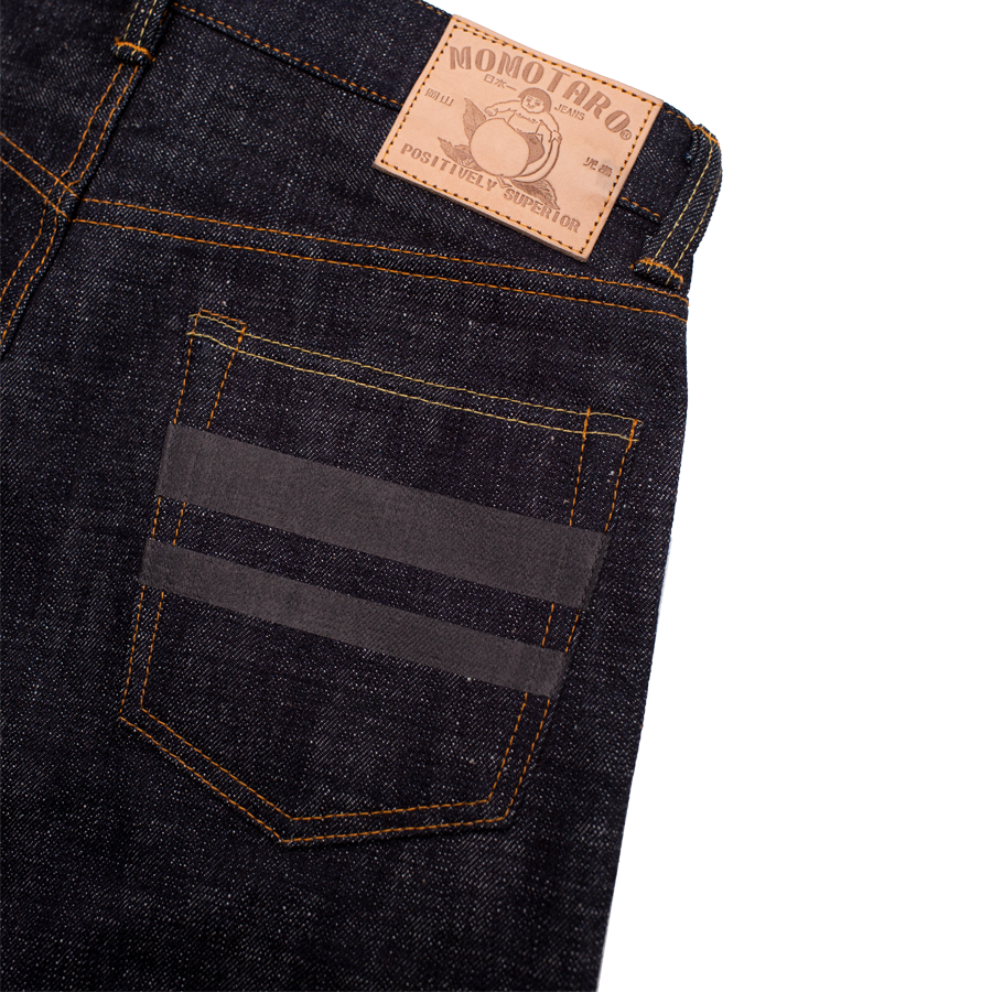 16oz - Texture Selvedge Black Battle Stripes - High Tapered - 0405-82