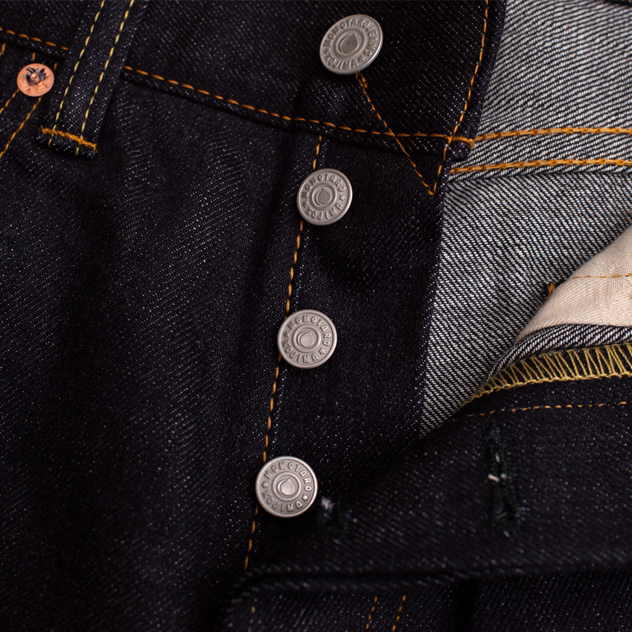 もものすけ 12oz - Zimbabwe Cotton Selvedge Black Battle Stripes - Tight
