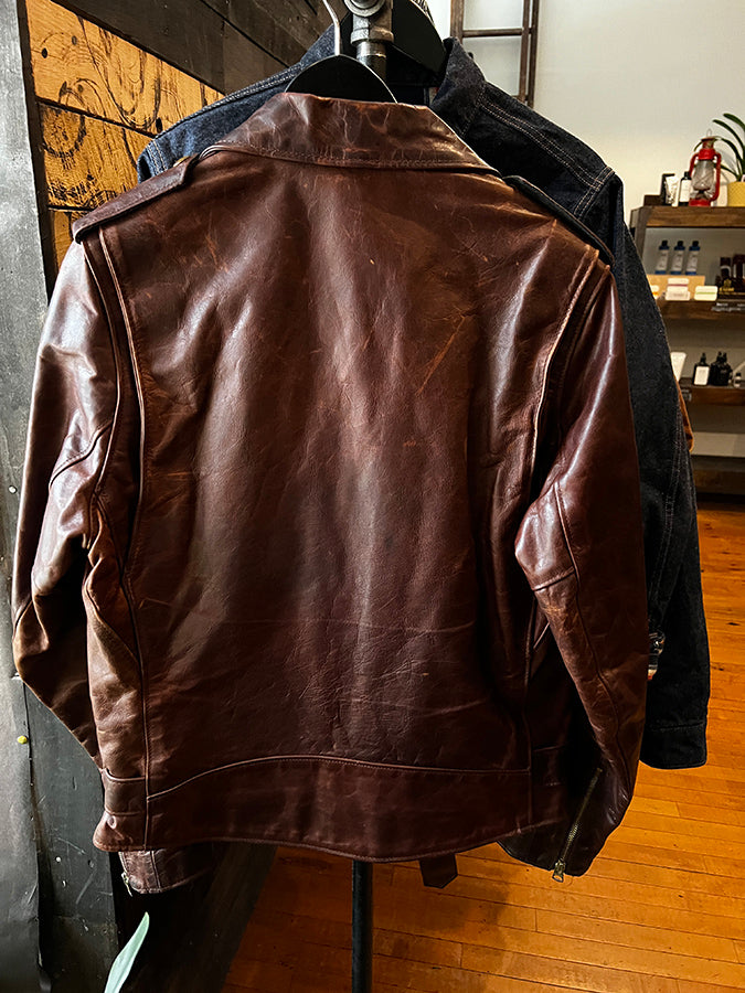 *Very Gently Used* Hand Oiled Lightweight Naked Perfecto Jacket - Brown
